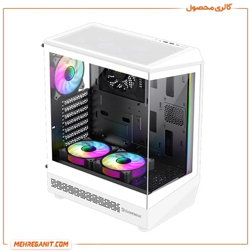 کیس گیمینگ گیم مکس مدل GameMax Vista COC سفید — تصویر ۵