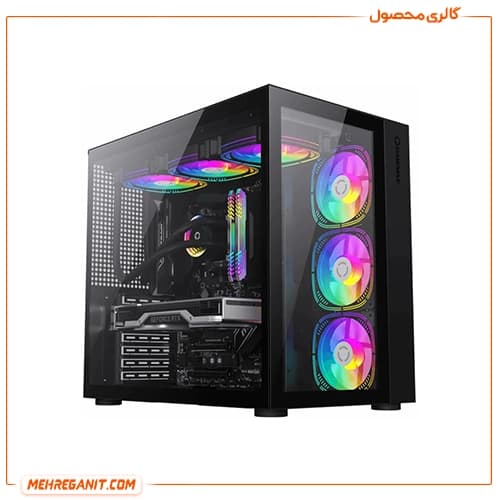کیس گیمینگ گیم مکس مدل GameMax Infinity BK مشکی — تصویر ۳