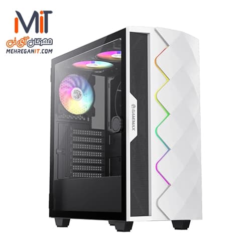 کیس گیمینگ گیم مکس مدل GameMax Diamond CP WT سفید — تصویر ۲