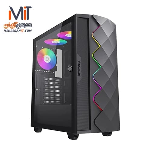 کیس گیمینگ گیم مکس مدل GameMax Diamond CP BK مشکی — تصویر ۲