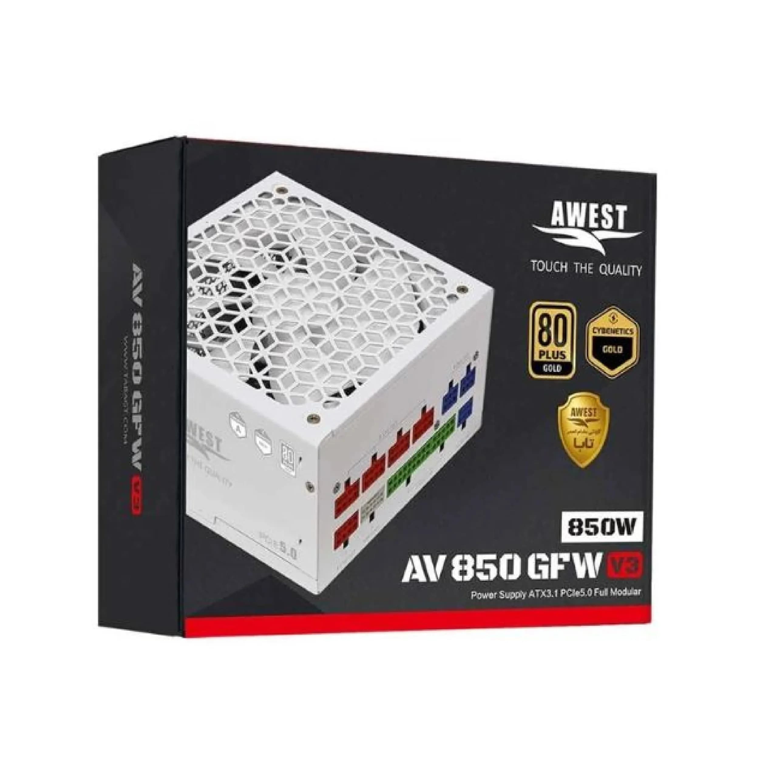 پاور کامپیوتر اوست Awest AV850-GFW V3 سفید — تصویر ۷