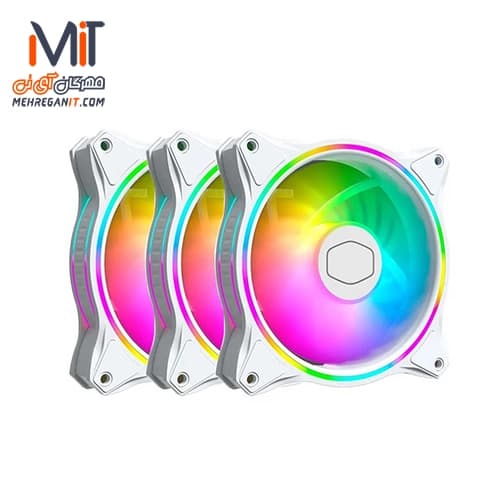فن کیس کولرمستر CoolerMaster MF120 HALO2 ARGB WHITE 3×1 — تصویر ۲