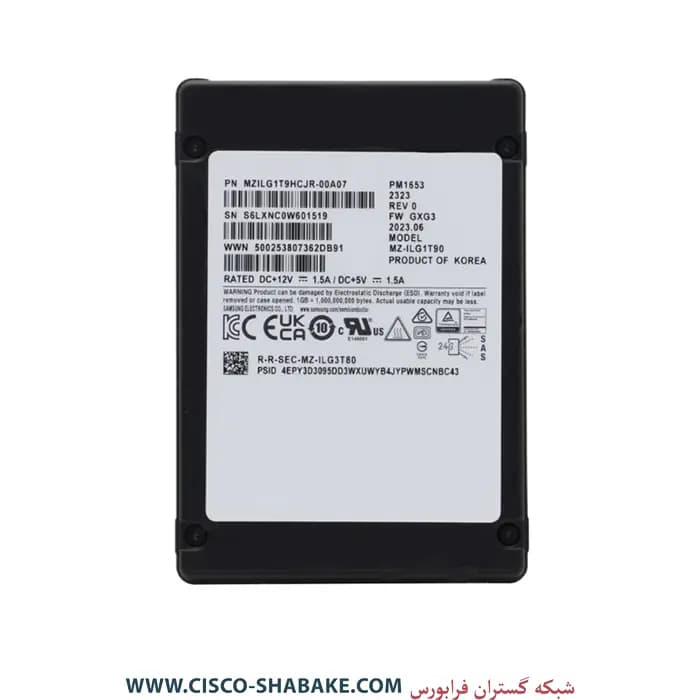 هارد SSD سرور Samsung 1.92TB PM1653 24G SAS 2.5inch Enterprise
