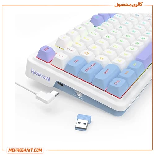 کیبورد بی سیم گیمینگ ردراگون مدل UCAL MAX K673 WBP — تصویر ۳
