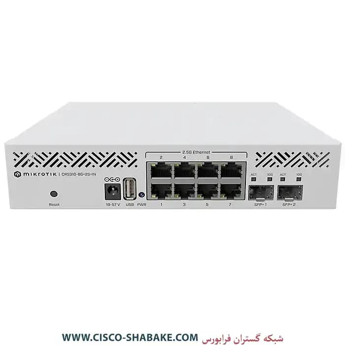 سوئیچ میکروتیک CRS310-8G+2S+IN — تصویر ۲