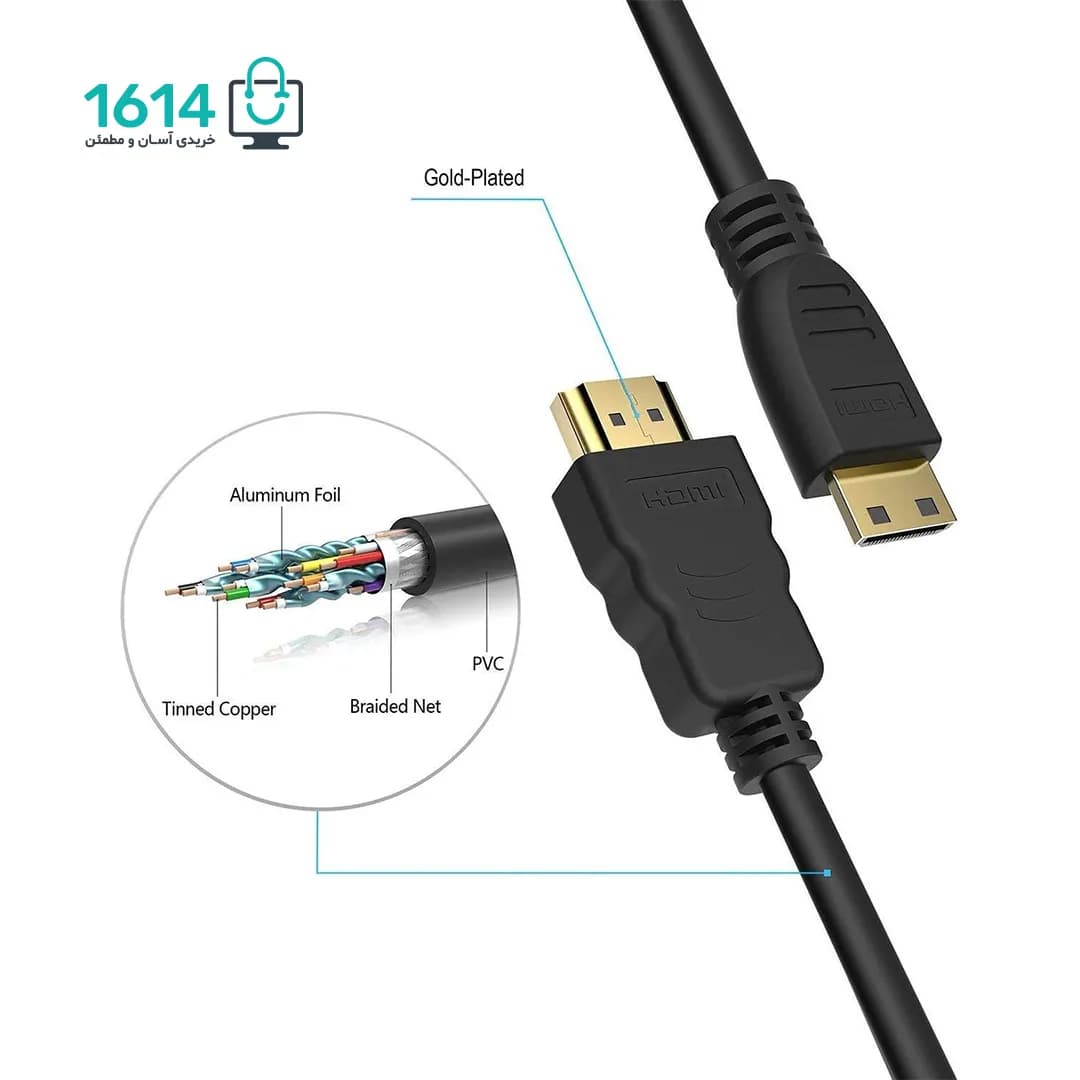 کابل تصویر HDMI به MINI HDMI مدل 1.5M — تصویر ۷