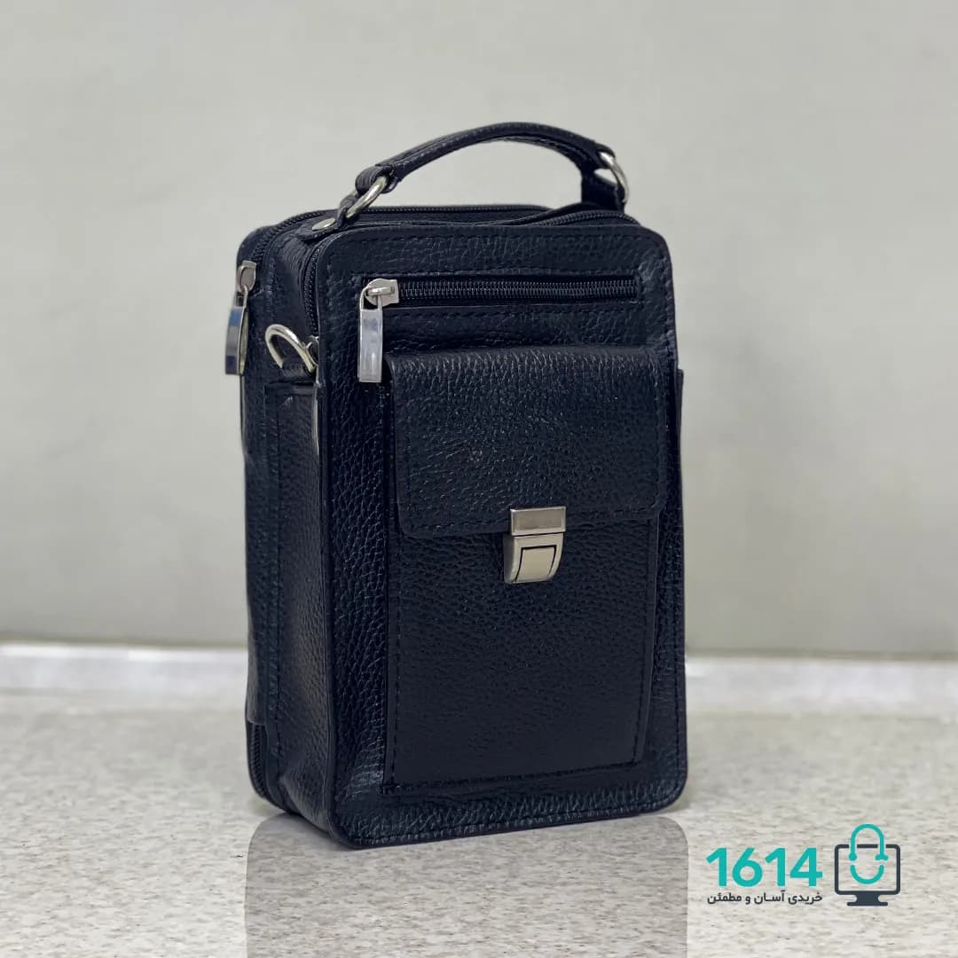 کیف دوشی چرم مدل F335 سه زیپ