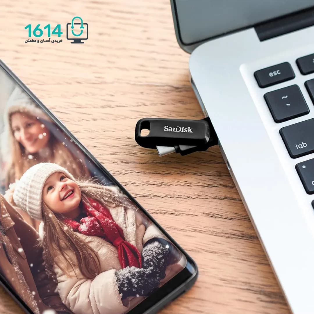 فلش دیسک 64 گیگ سندیسک مدل Dual Drive Go Type-C — تصویر ۳