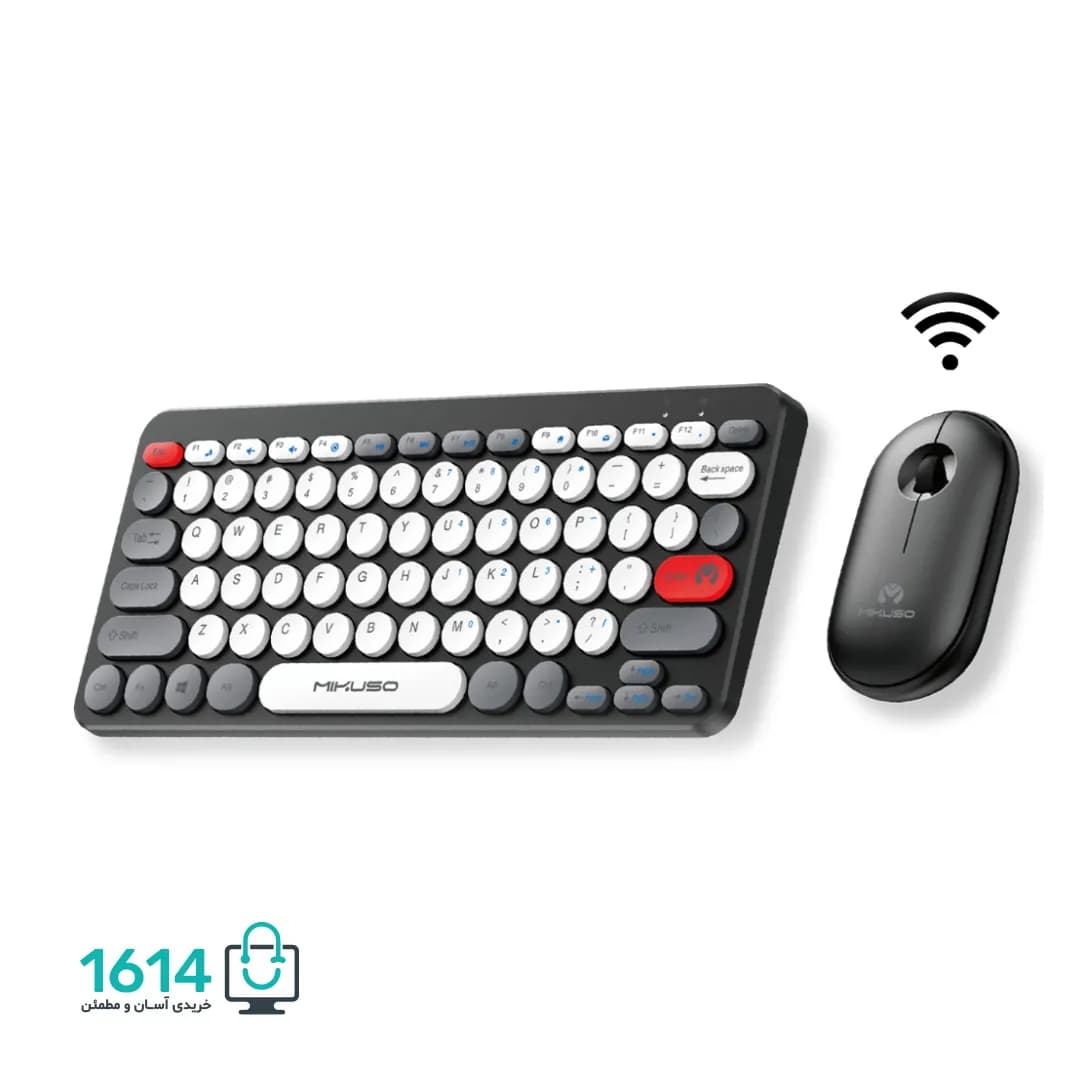 مینی کیبورد و ماوس بیسیم میکاسو مدل KB-CO27