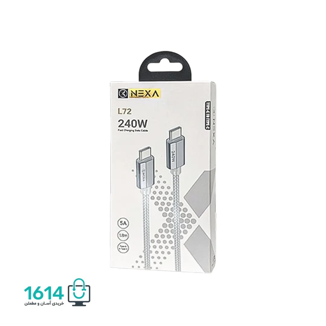کابل تایپ سی به تایپ سی نکسا مدل L72 1.8M 240W — تصویر ۵
