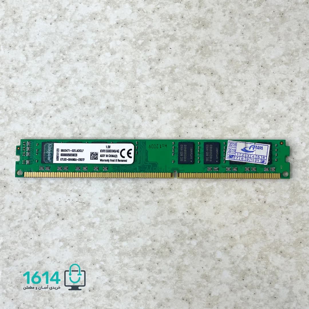 رم کامپیوتر کارکرده Kingston 4GB DDR3 1333 — تصویر ۲