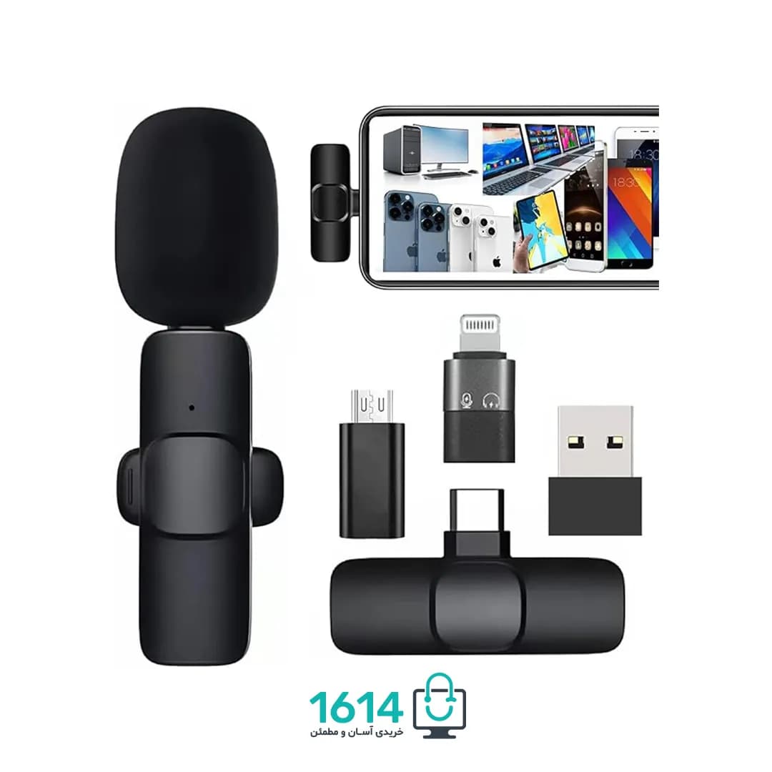 میکروفون بیسیم K8 Type-C + iPhone — تصویر ۴