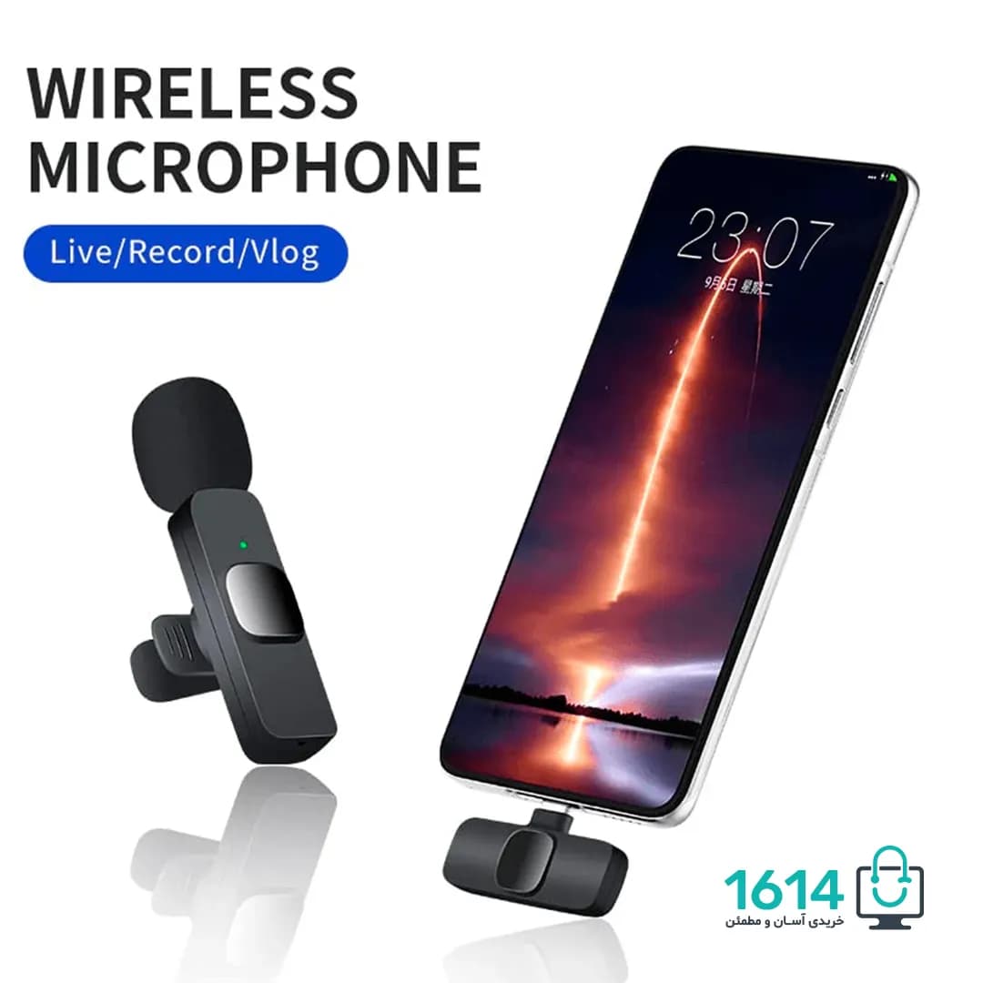 میکروفون بیسیم K8 Type-C + iPhone — تصویر ۵