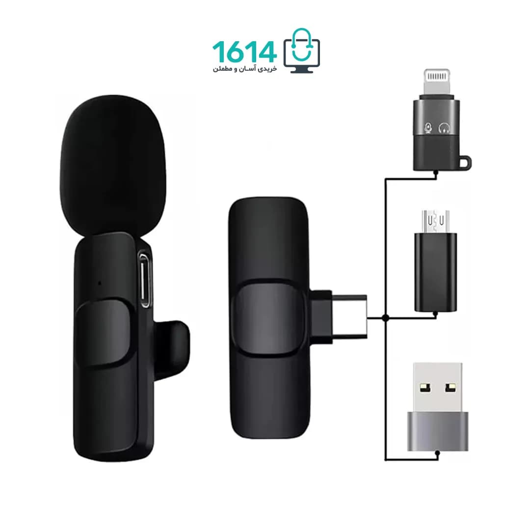 میکروفون بیسیم K8 Type-C + iPhone — تصویر ۱۱