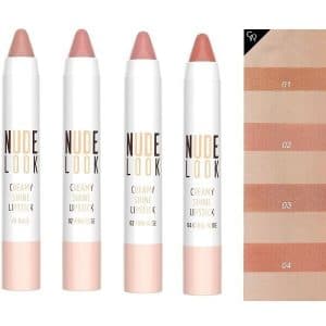 رژ لب مدادی براق کرمی Nude Look گلدن رز شماره 01 — تصویر ۳