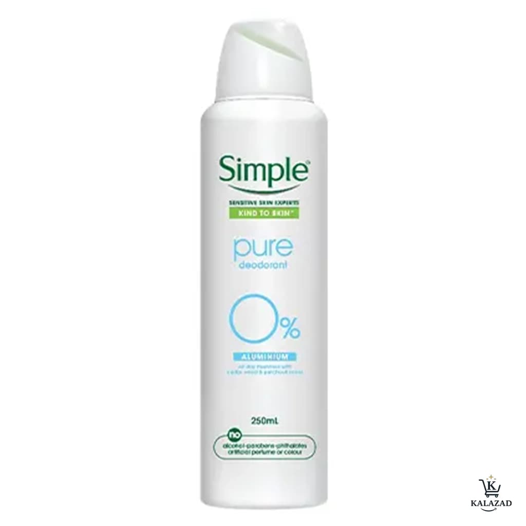 اسپری ضد تعریق سیمپل Simple مدل Pure — تصویر ۳