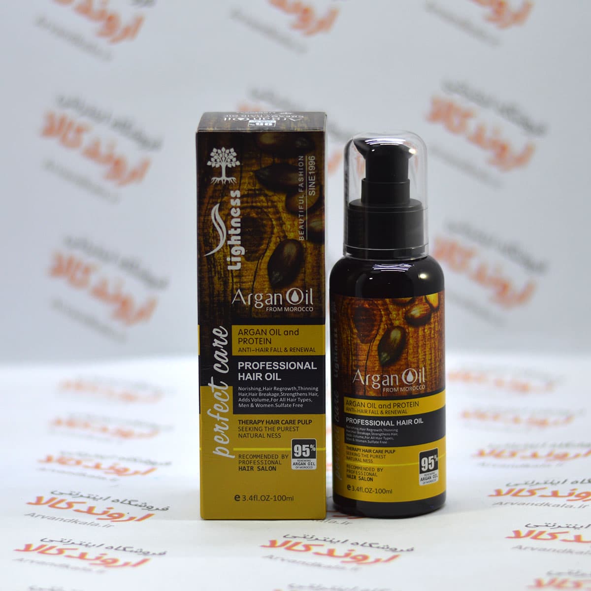 روغن مو بدون سولفات لایتنس Lightness مدل Argan — تصویر ۲