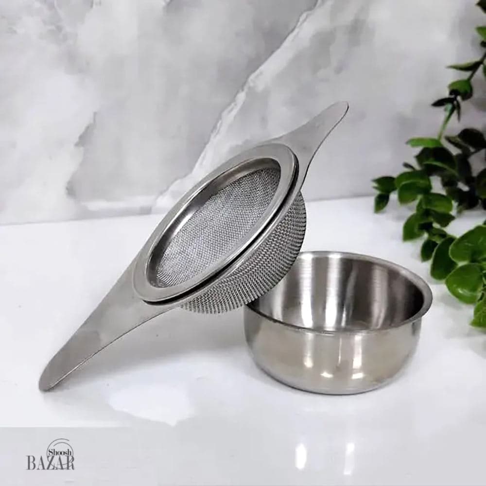 صافی استیل زیره دار چای و دمنوش 2 پارچه — تصویر ۵