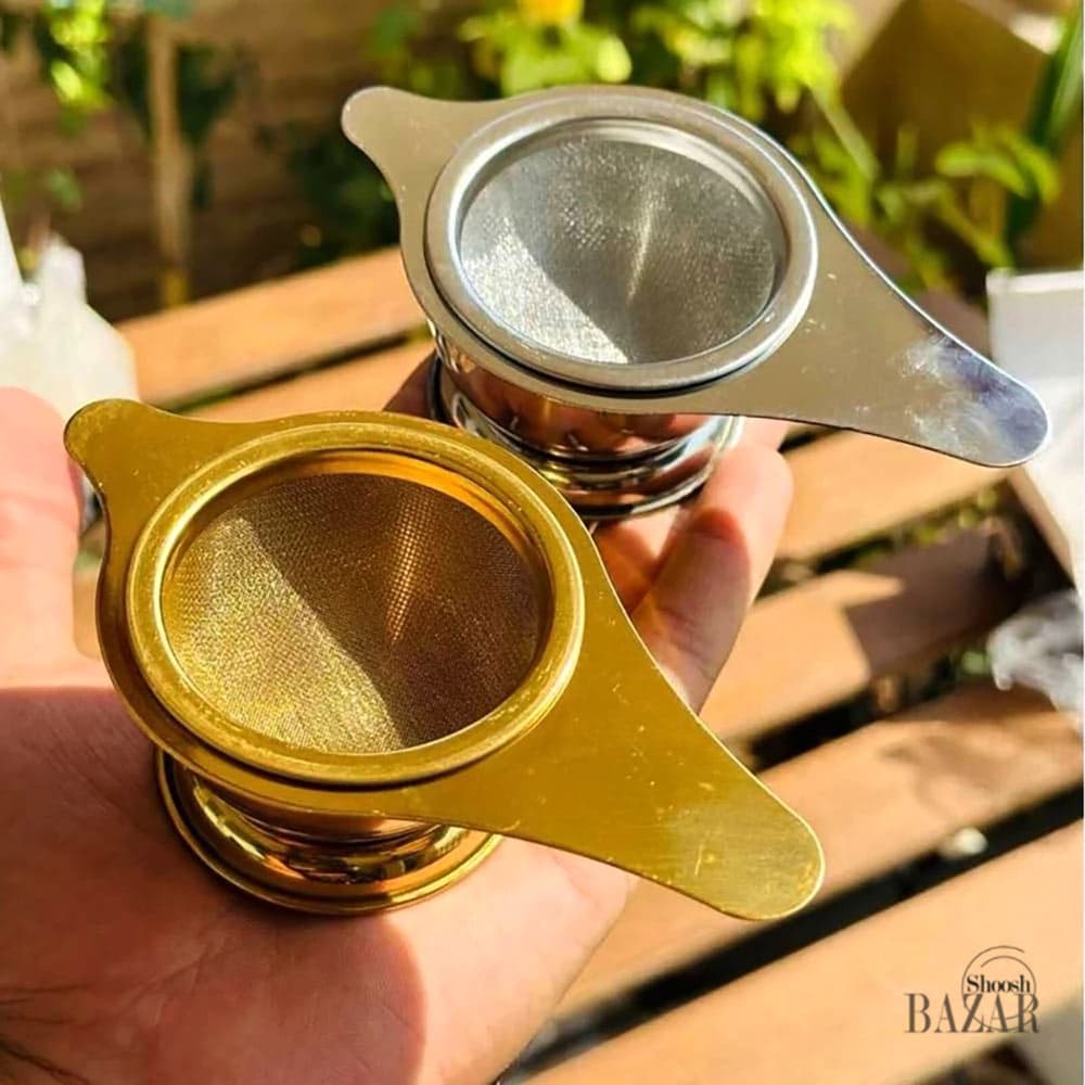 صافی استیل زیره دار چای و دمنوش 2 پارچه — تصویر ۶