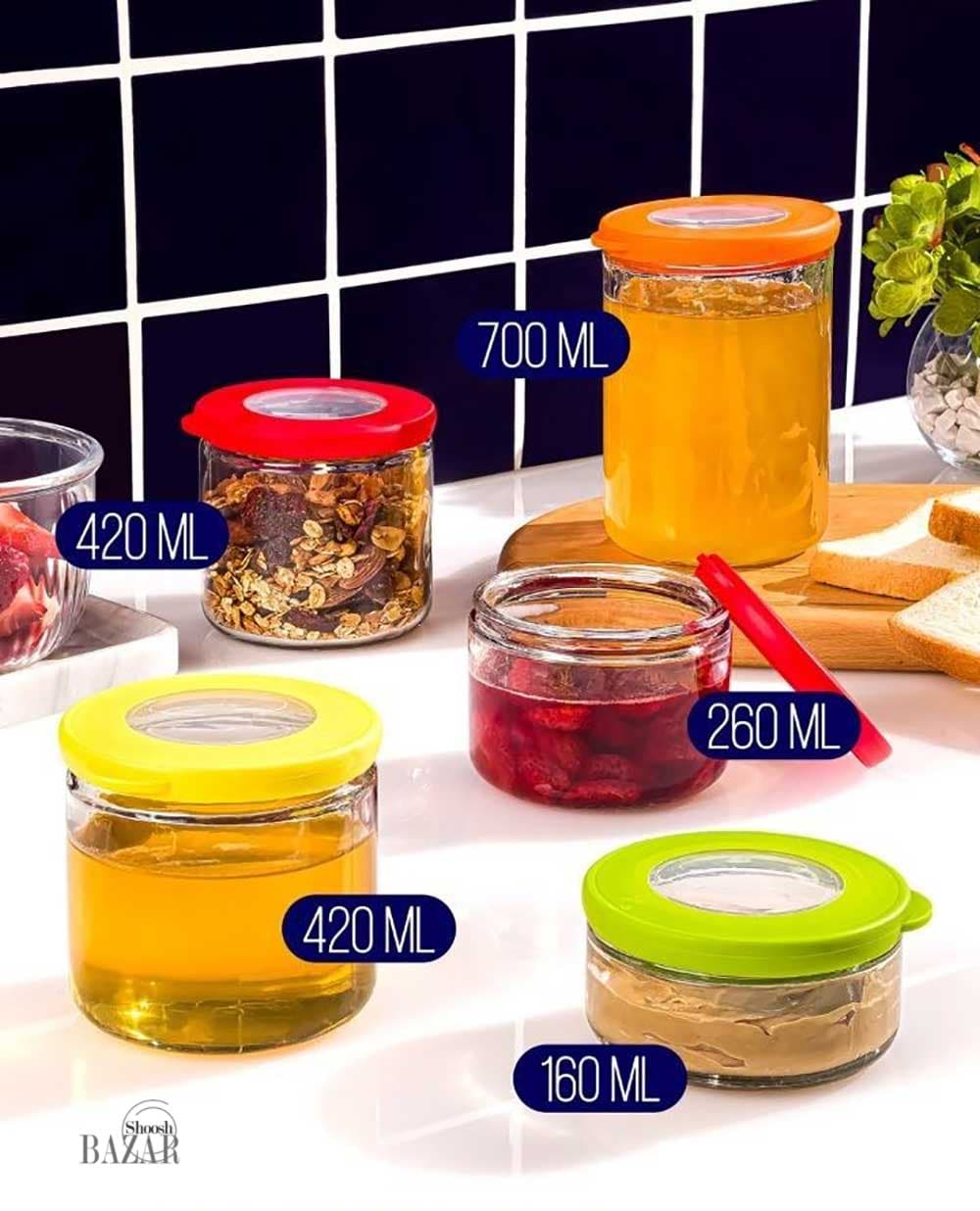 بانکه شیشه ای 160 سی سی لیمون کد 2497