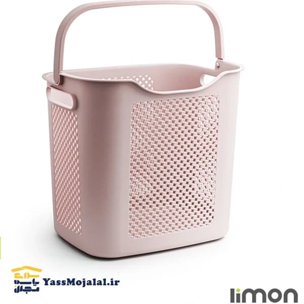 سبد رخت دسته دار طرح بافت لیمون کد 2495 — تصویر ۳
