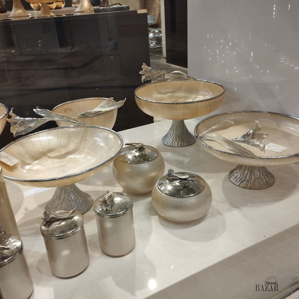 میوه خوری شیشه ای صدفی مدل لیلیوم کد 3230458 — تصویر ۵
