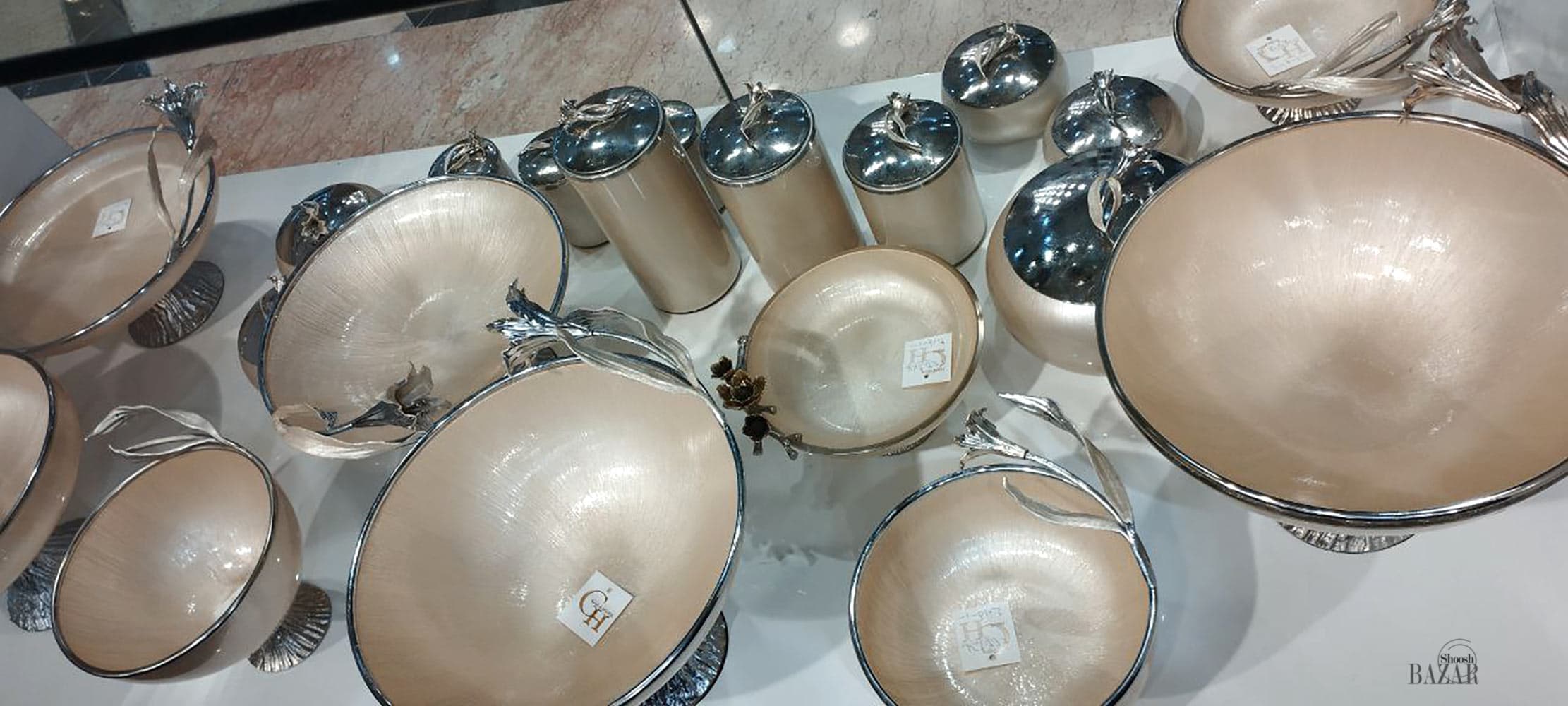 میوه خوری شیشه ای صدفی مدل لیلیوم کد 3230458 — تصویر ۶