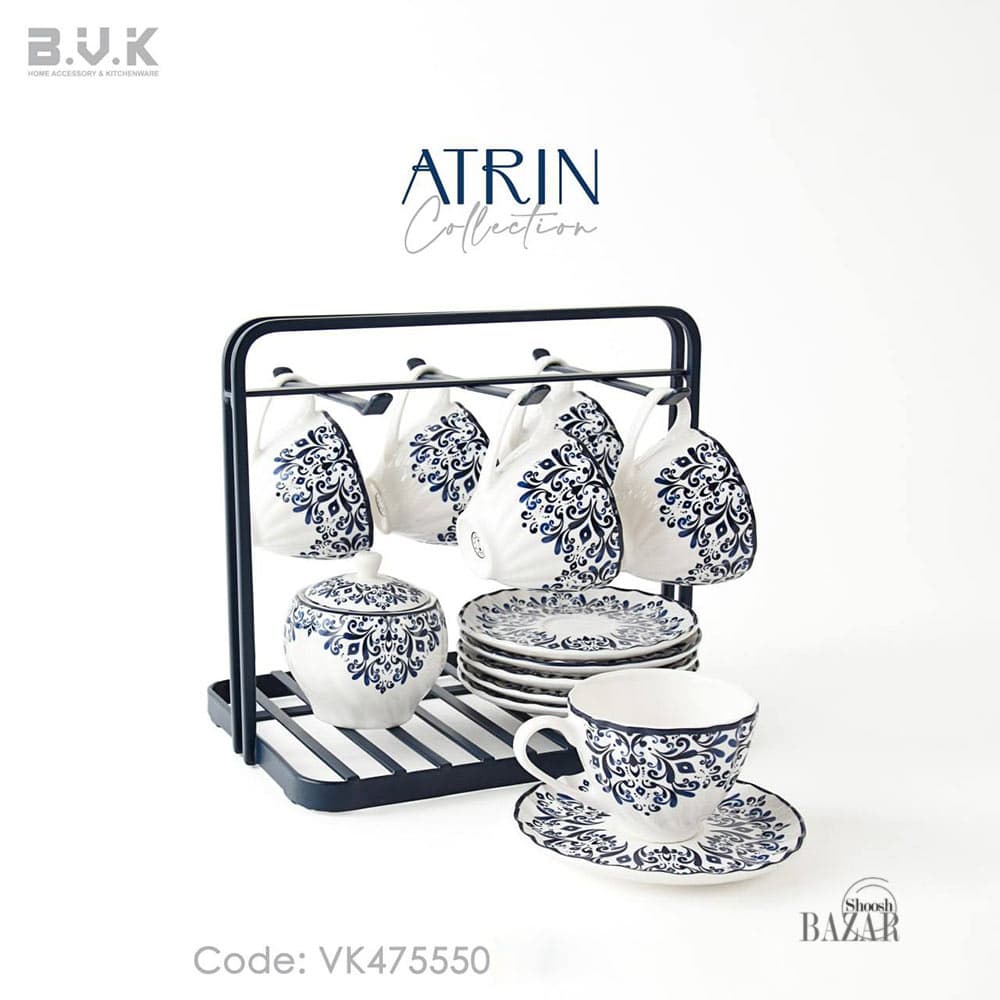 ست فنجان و نعلبکی بی وی کی کد 475550 مدل آترین