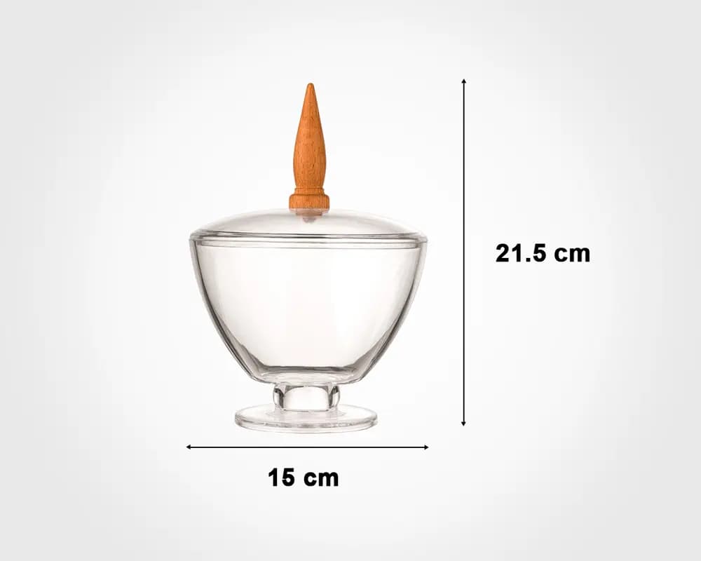 شکلات خوری پایه دار اکرولیک لیمون کد 2480 — تصویر ۵