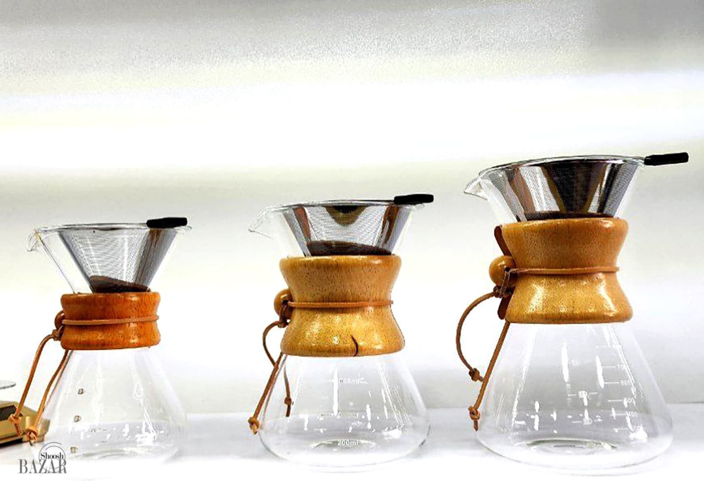 کمکس پیرکس با فیلتر استیل وارداتی کافه ای — تصویر ۵