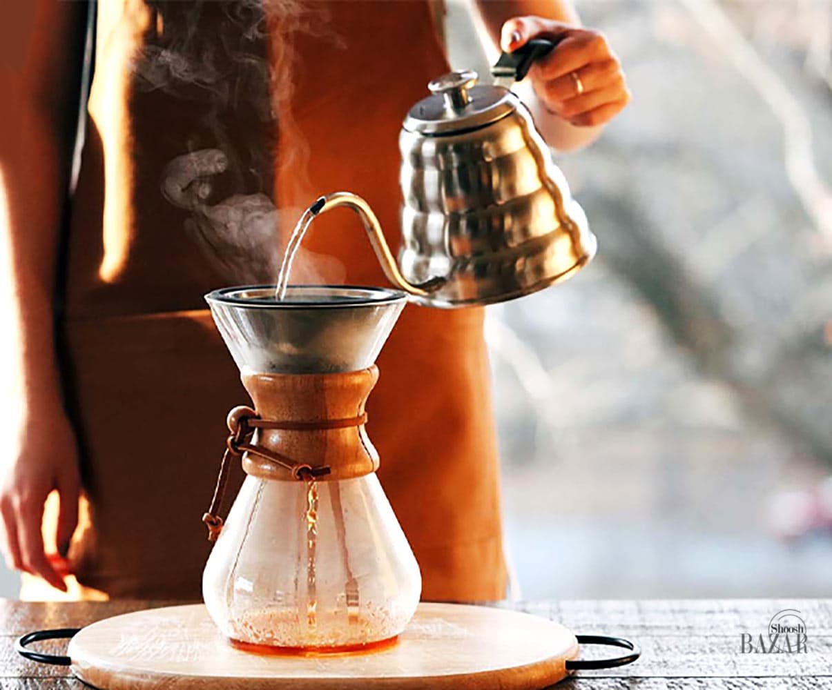 کمکس پیرکس با فیلتر استیل وارداتی کافه ای