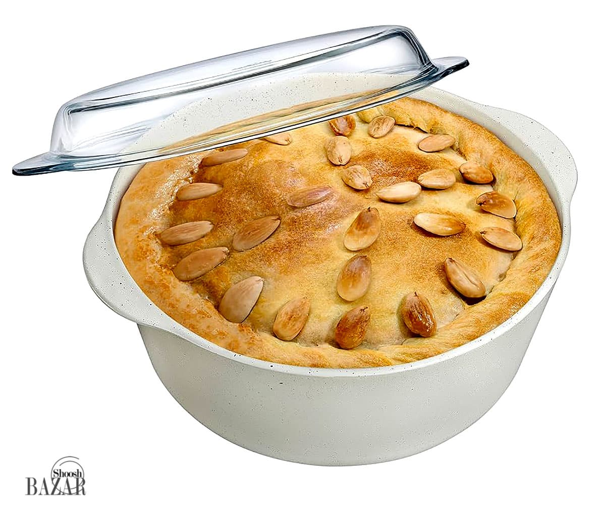 قابلمه بورجام درب دار سفید کد 59003