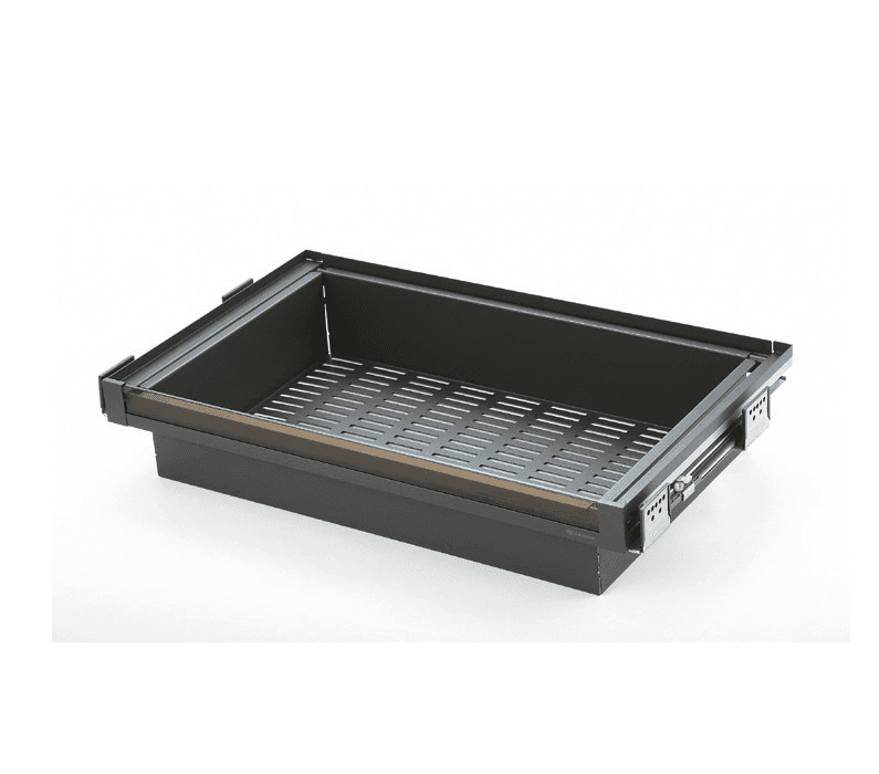 طبقه کشویی فلزی ریلی داخل کمد با فرانت شیشه Neka Glass Series یونی هوپر کد WS4142G