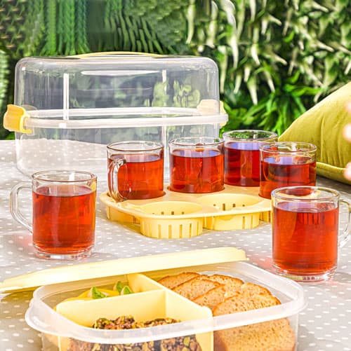ست چای خوری مسافرتی 6 نفره الوان لیمون کد 2440 — تصویر ۶