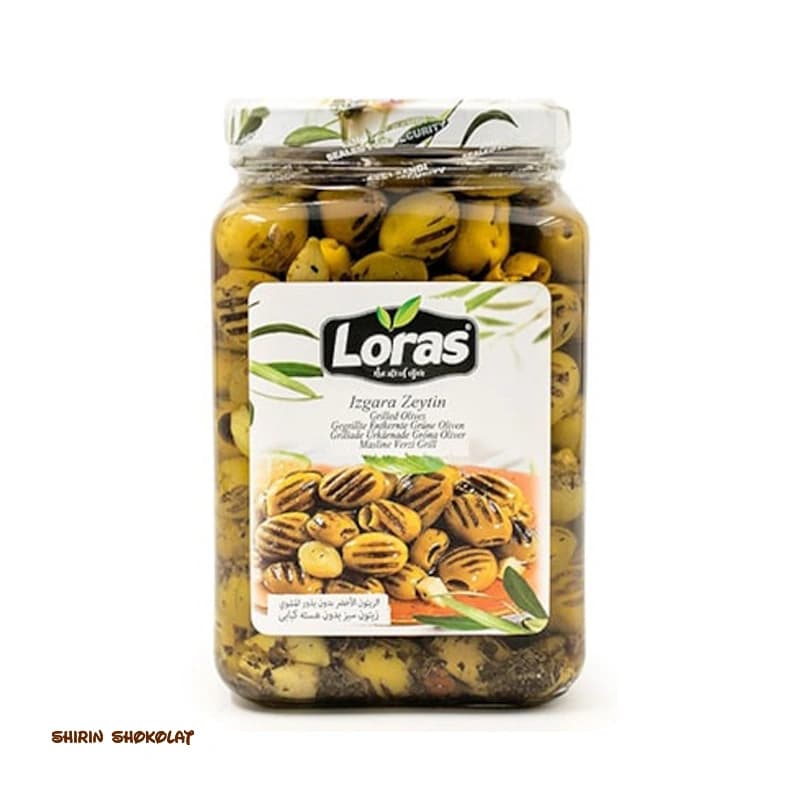 زیتون کبابی Loras لوراس شیشه ای ۸۵۰ گرمی — تصویر ۷