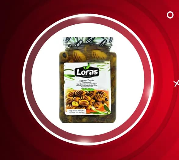 زیتون کبابی Loras لوراس شیشه ای ۸۵۰ گرمی — تصویر ۱۲