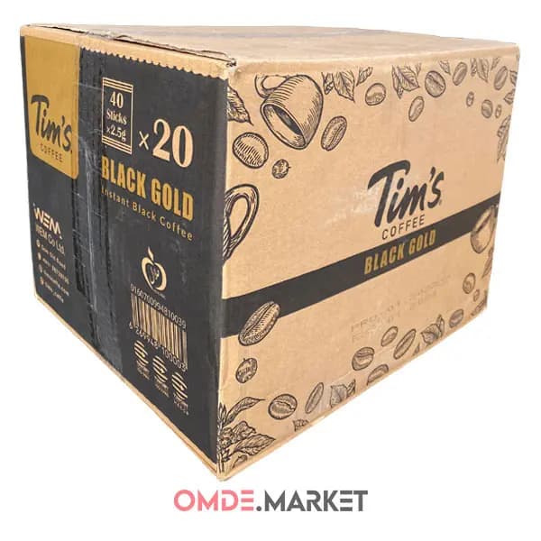 قهوه فوری تیمز Tim’s بلک گلد عمده 20 بسته 40 عددی — تصویر ۲