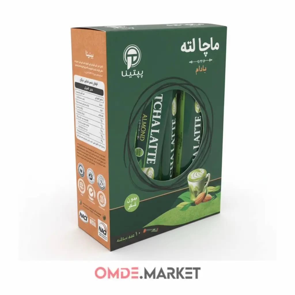 ماچا لته بادام پپتینا ۱۰ عددی