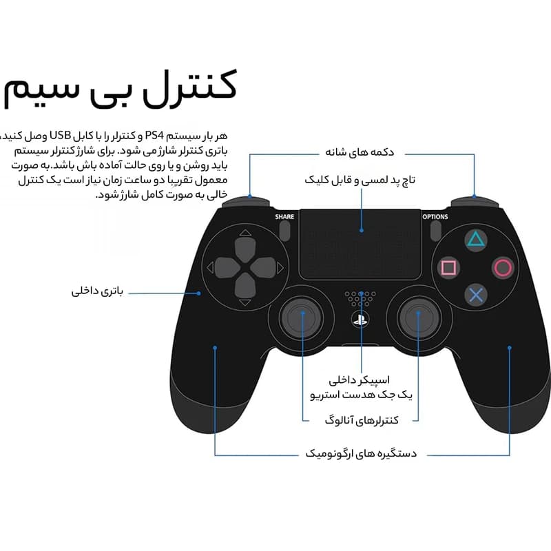 کنسول بازی سونی مدل Playstation 4 Slim ورژن9 فول گیم 1 ترابایت استوک (کپی خور شده اماده) — تصویر ۸