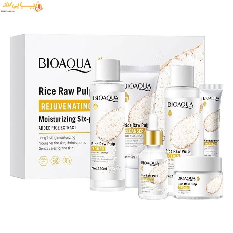 پک 5عددی مراقبتی پوست عصاره ی برنج بیوآکوا (BIOAQUA)
