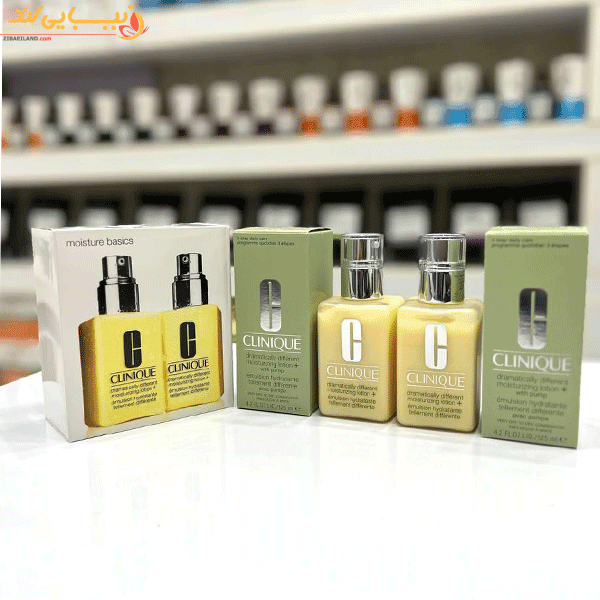 پک لوسیون مرطوب کننده پوست خشک کلینیک بسته دوتایی CLINIQUE Lotion — تصویر ۴