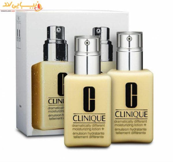 پک لوسیون مرطوب کننده پوست خشک کلینیک بسته دوتایی CLINIQUE Lotion