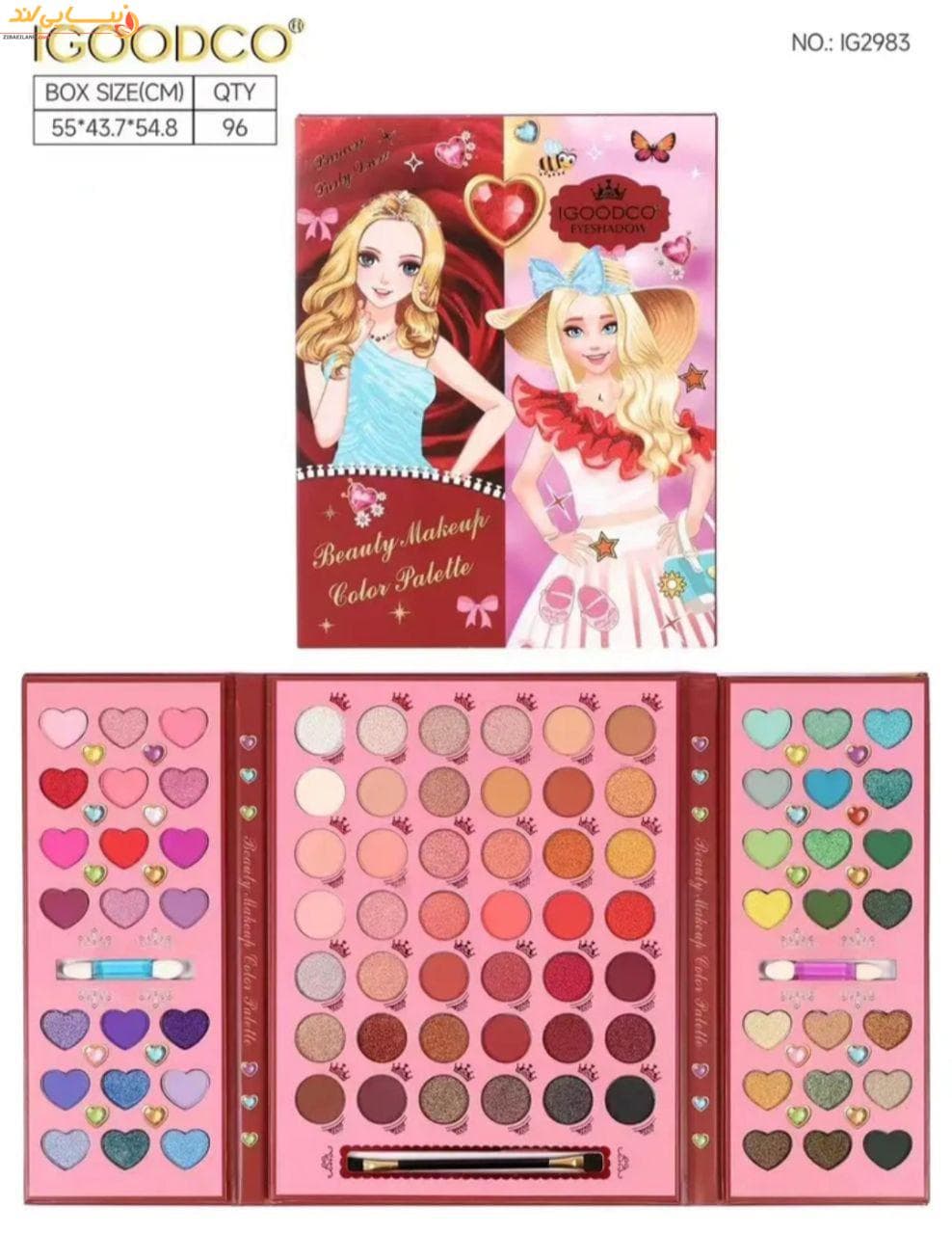 پالت سایه چشم باربی بزرگ 84 رنگ گودکو مدل IGOODCO کد IG2983