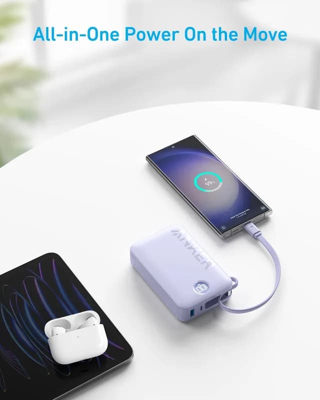 پاوربانک 20000 میلی آمپر انکر Anker 20,000mAh High-Speed 22.5W Power Bank A1647 CH نسخه چین (پکینگ بدون عکس) — تصویر ۷