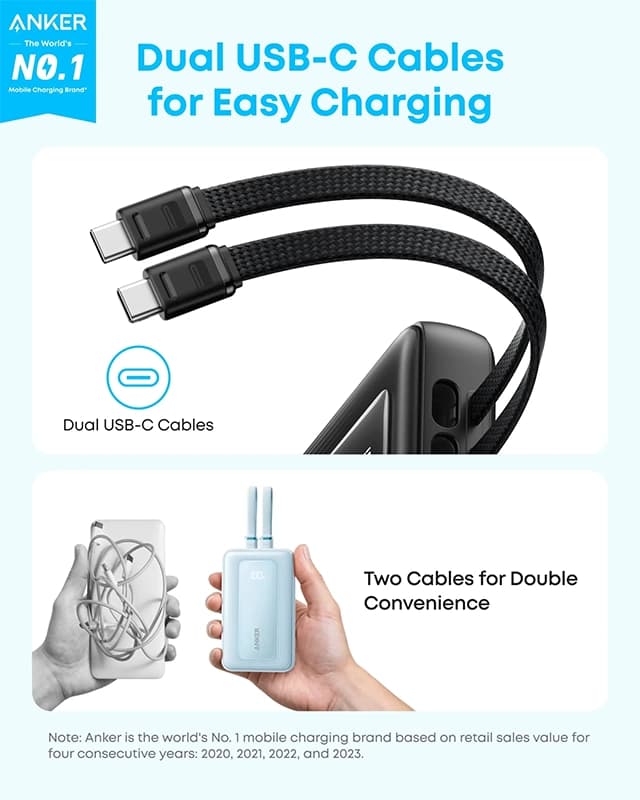 پاوربانک 10000 میلی آمپر انکر Anker Zolo PowerBank A1680 10000mAh — تصویر ۳