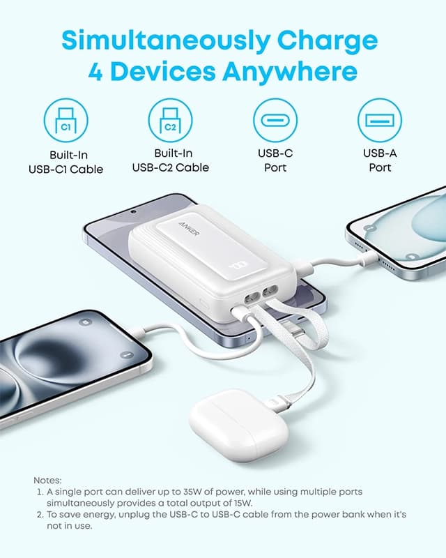 پاوربانک 10000 میلی آمپر انکر Anker Zolo PowerBank A1680 10000mAh — تصویر ۶