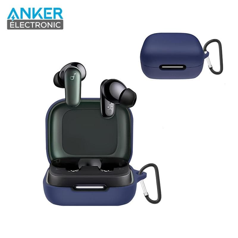 کیس محافظ سیلیکونی هدفون انکر مخصوص Anker Soundcore R50i NC Silicon Case + آویز فلزی — تصویر ۶