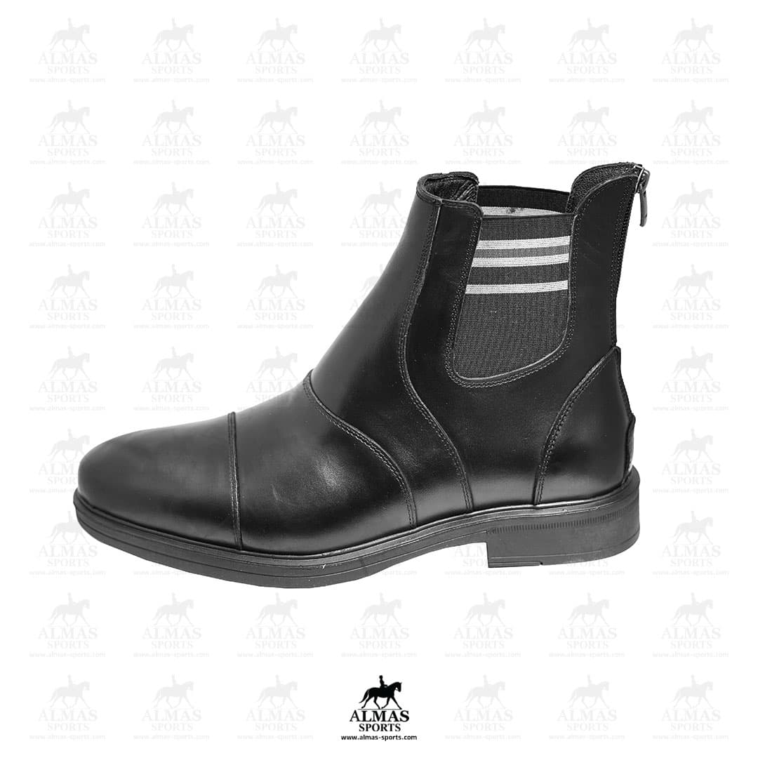 نیم بوت مردانه چرمی کش سفید ELMAS — تصویر ۲