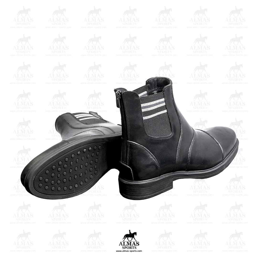 نیم بوت مردانه چرمی کش سفید ELMAS — تصویر ۳