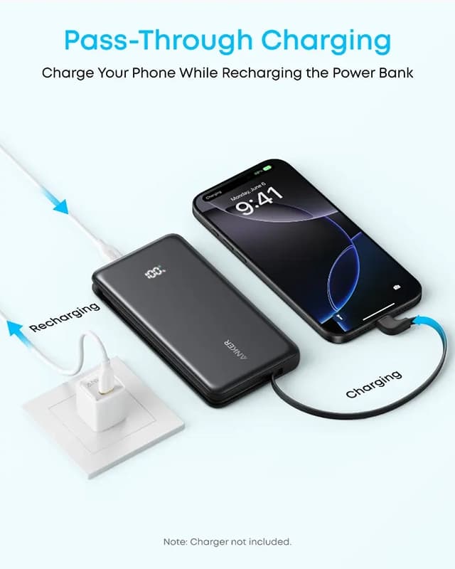 پاوربانک 10000 میلی آمپر انکر Anker Power Bank 10000mAh A110D — تصویر ۳